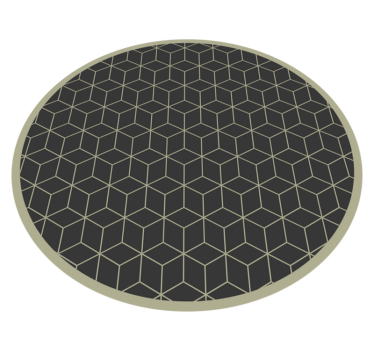 Tappeto in vinile forme geometriche accento circolare - TenStickers