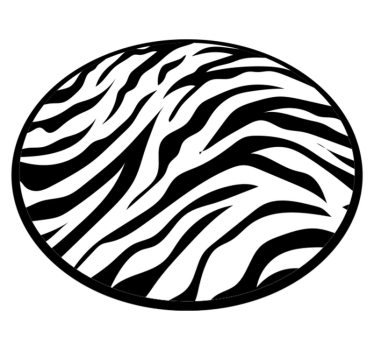 Tappeto in pvc stampa animale circolare zebrate - TenStickers