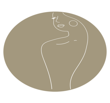 Tappeto vinile minimalista del volto di una donna - TenStickers