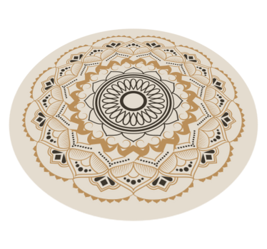 Tappeti in vinile Mandala design circolare mandala beige - TenStickers