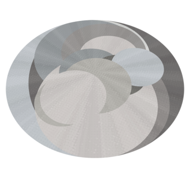 Tappeto vinile geometrico illusione di cerchi sovrapposti - TenStickers