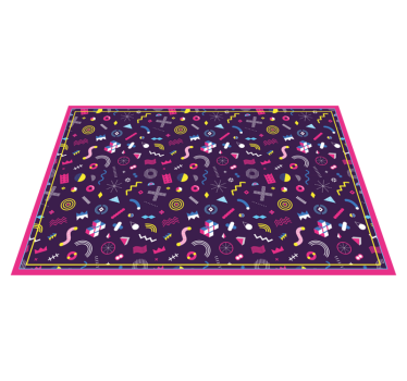 Tappeto vinile geometrico area di forme geometriche colorate - TenStickers