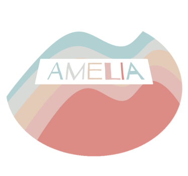 Tappeto vinile con nome design a righe personalizzato - TenStickers