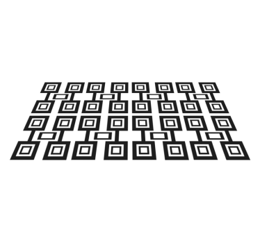 Tappeto vinile geometrico stile geometrico a quadrati - TenStickers