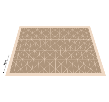 Tappeto vinile geometrico piastrella beige decorata - TenStickers