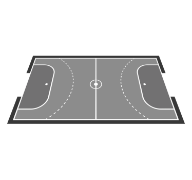 Tappeto vinile giochi progettazione del campo da pallamano - TenStickers