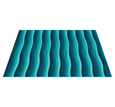 Tappeto in vinile soggiorno onde blu serene - TenStickers