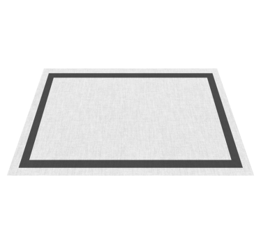 Tappeto in pvc con linee nere e sfondo grigio - TenStickers