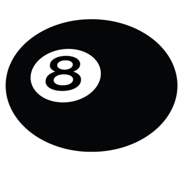 Tappeto in pvc rotondo palla da biliardo numero 8 - TenStickers