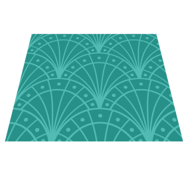 Tappeto in pvc turchese stile art déco - TenStickers