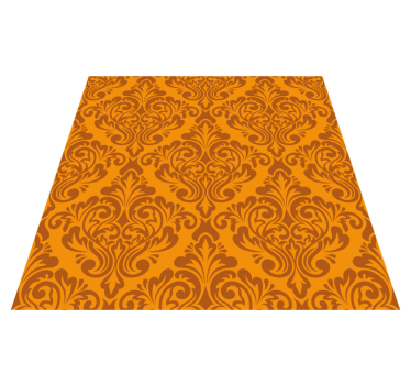 Tappeto in pvc arancione damasco d'epoca - TenStickers