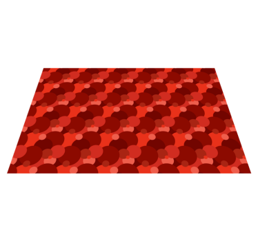 Tappeto vinile rosso modello di cerchi moderni - TenStickers