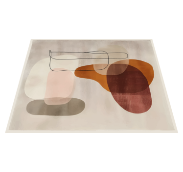 Tappeto vinile beige forme astratte - TenStickers