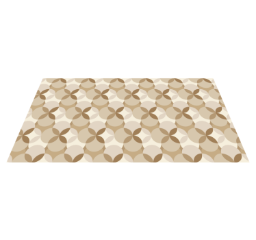 Tappeto vinile beige cerchi - TenStickers