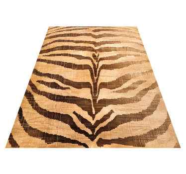 Tappeto vinile beige strisce di tigre - TenStickers
