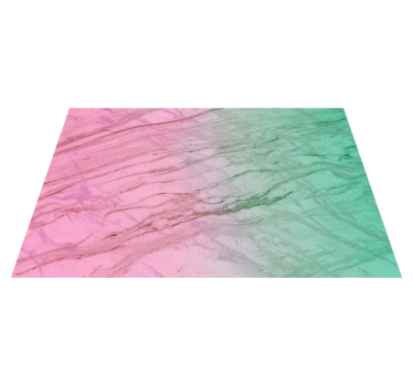 Tappeto vinile effetto marmo colore pastello rosa e verde - TenStickers