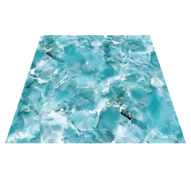 Tappeto vinile effetto marmo blu turchese - TenStickers