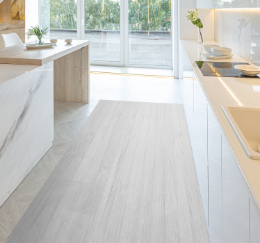 Passatoia in vinile cucina Legno bianco - TenStickers