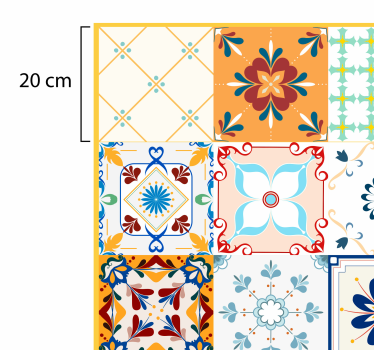 Tappeto vinile piastrelle modelli di piastrelle a mosaico - TenStickers