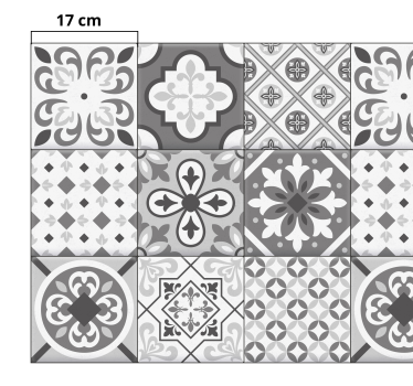 Tappeto in vinile stile geometrico piastrelle - TenStickers
