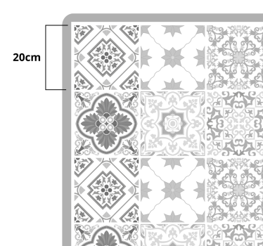 Tappeto vinile effetto marmo modello di piastrelle elegante - TenStickers