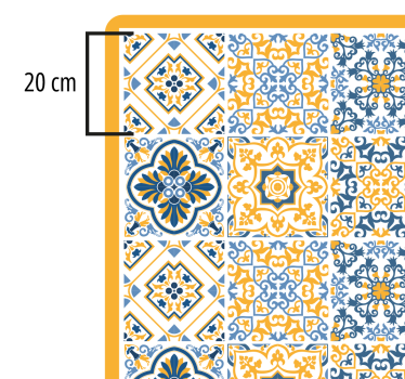 Tappeto vinile piastrelle composizioni di mosaici vivaci - TenStickers