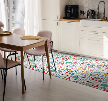 Passatoia in vinile cucina Modello di cucina multicolore - TenStickers