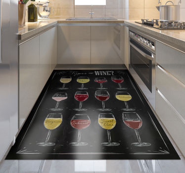 Tappeto pvc cucina tipi di guida ai vini - TenStickers
