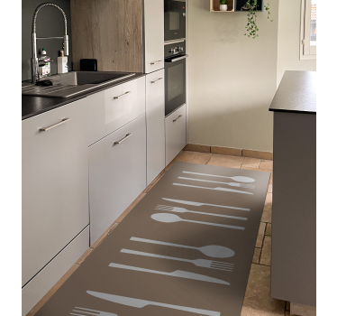 Passatoia in vinile cucina forchetta, coltello e cucchiaio - TenStickers