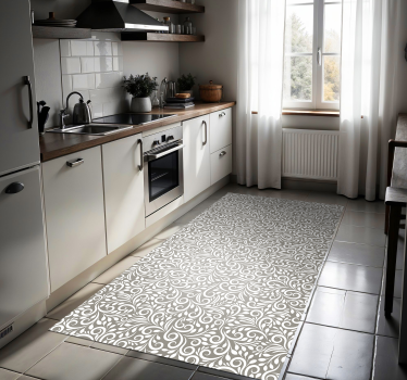 Passatoia in vinile cucina motivo grigio ruskin - TenStickers