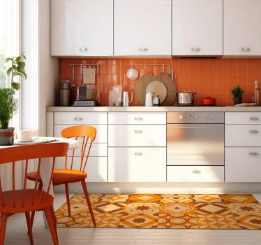 Passatoia in vinile cucina piastrelle rustiche - TenStickers