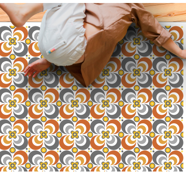 Tappeto in pvc stile geometrico quadrato - TenStickers