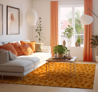 Tappeto in pvc per salone geometrico moderno - TenStickers