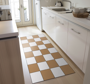 Tappeto in pvc effetto piastrella arredamento a scacchiera - TenStickers