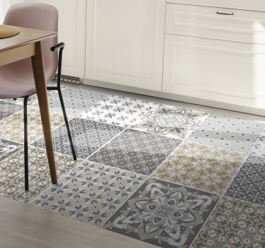 Tappeto in vinile cucina Effetto piastrella in stile marocchino - TenStickers