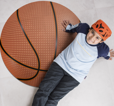 Tappeto in pvc rotondo pallacanestro - TenStickers