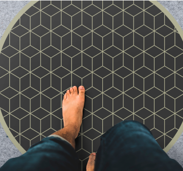 Tappeto in vinile forme geometriche accento circolare - TenStickers