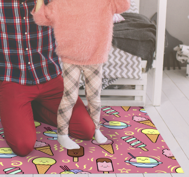 Tappeto in vinile bambini modello di dessert giocoso - TenStickers