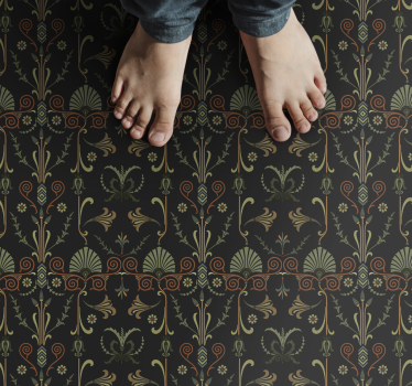 Tappeto in pvc retro/vintage ornate Botanical Patterns - TenStickers