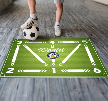 Passatoia in vinile rettangolare allenamento di calcio - TenStickers