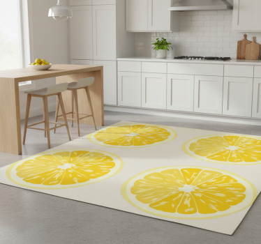 Tappeto pvc cucina adesivi limoni a fette - TenStickers