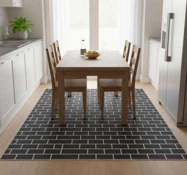 Tappeto pvc cucina adesivo mattoni scuri - TenStickers