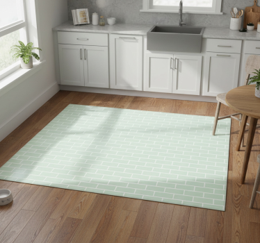 Tappeto pvc cucina adesivo mattoni verdi - TenStickers