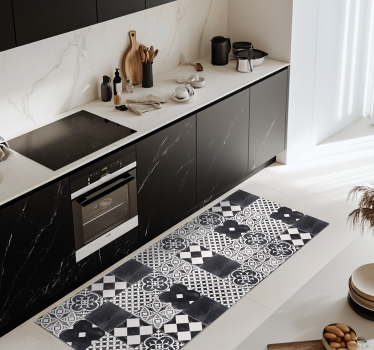 Tappeto pvc cucina cemento ardesia - TenStickers