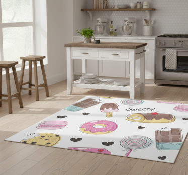 Tappeto pvc cucina dessert deliziosi - TenStickers