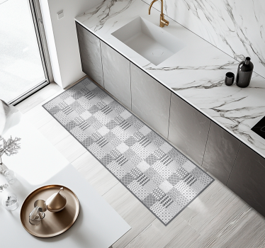 Tappeto pvc cucina effetto piastrella geometrica - TenStickers
