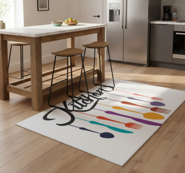 Tappeto pvc cucina forchette e cucchiai - TenStickers
