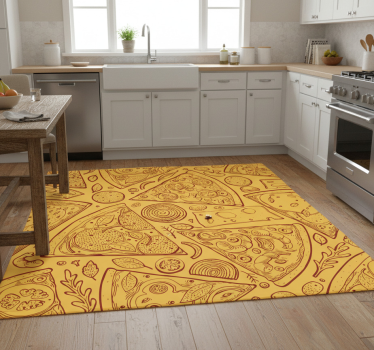 Tappeto pvc cucina icone del cibo italiano - TenStickers
