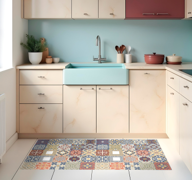 Tappeto pvc cucina idraulico multicolore - TenStickers