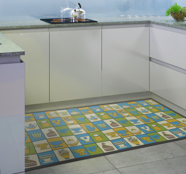 Tappeto pvc cucina modelli culinari - TenStickers